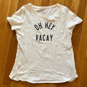 Old Navy Oh Hey Vaca Off White Cream Graphic Tee print. Women’s medium.